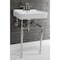 Fauceture KVPB2018W46 20-Inch Console Sink with Brass Legs, Polished Nickel KVPB2018W46 - alternate 4